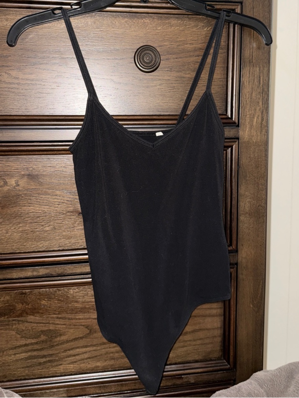 PacSun Black V-Neck Spaghetti Strap Bodysuit